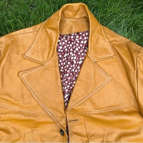 Vintage 70s Western Butterscotch Leather Jacket - Picture 2 of 5